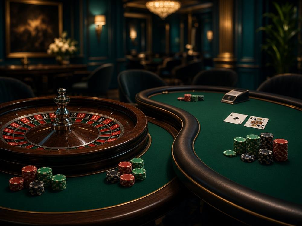 Casino lounge and table games floor