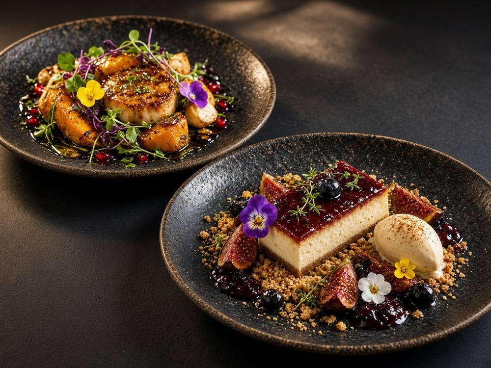 Seasonal dessert and starter pairing